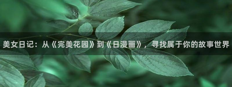 韩漫歪歪漫画：美女日记：从《完美花园》到《日漫画》，寻找属于你的故事世界